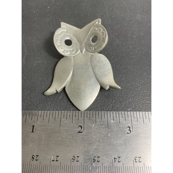 Reed & Barton Pewter Owl Necklace Pendant - Picture 3 of 4